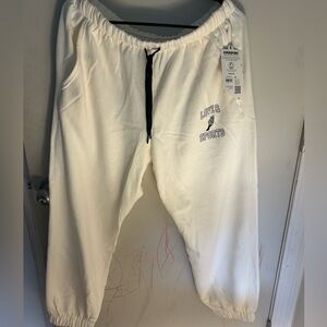 Love & Sports White/Cream Joggers